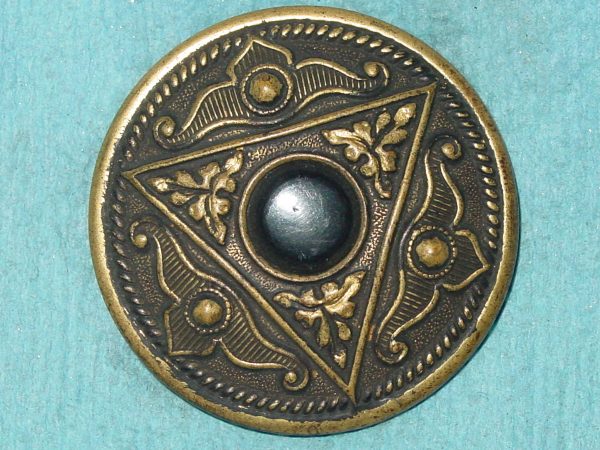 Pattern #25379 - Enameled BLACK Circle within Triangle