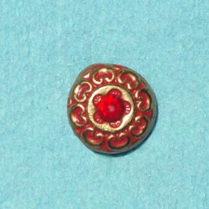 Pattern #26475 – Floral-Like Pattern w/ RED Enamel & Ruby Center