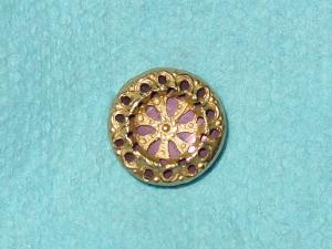 Pattern #29063 – Floral Pattern, Apertures, PURPLE Enamel BENEATH Shell